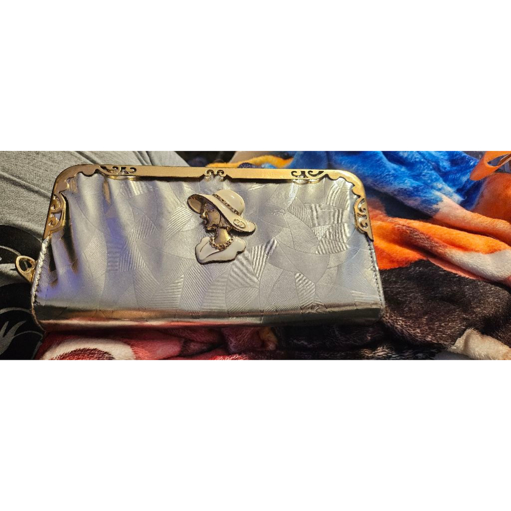 Antique vintage Women's Wallet Silver possibly 1920s-1930s